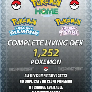 Pokemon Home BDSP Complete Living Dex Gen 1-4