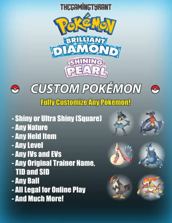 Pokemon Brilliant Diamond Shining Pearl Custom Pokemon