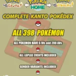 Pokemon Let's Go Pikachu Let's Go Eevee Kanto Pokedex Pokemon Home