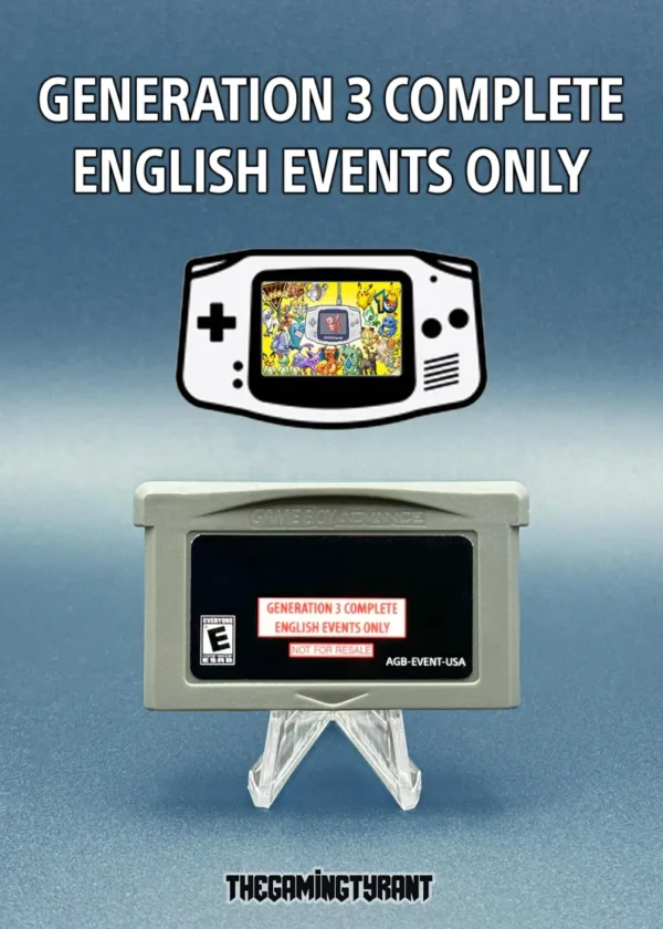 Pokemon Gen 3 English Only Event Distribution Cartridge Ruby / Sapphire / Emerald / FireRed / LeafGreen