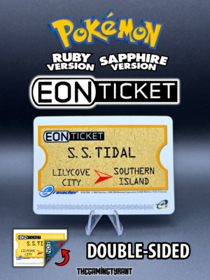 Double-sided custom Eon Ticket e-Reader card for Pokémon Ruby and Sapphire