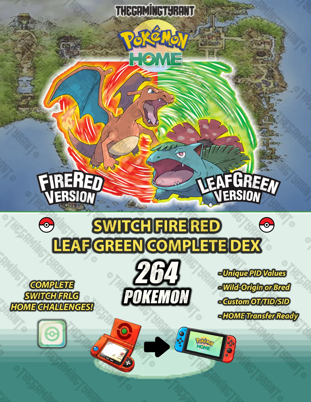 FireRed and LeafGreen Pokémon HOME Dex transfer bundle options